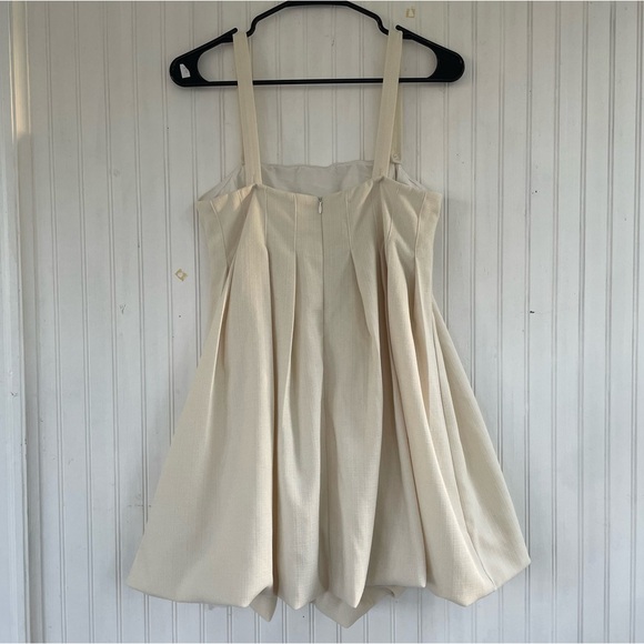 Commense Cream Oat Sacred Dream Skater Pleated Mini Dress Size Small, NWOT! - Picture 4 of 10